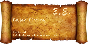 Bajer Elvira névjegykártya